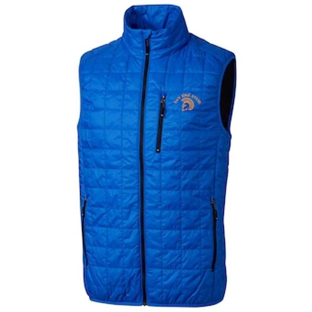 Men's Cutter & Buck Royal San Jose State Spartans Big Tall Full-Zip Collegiate Rainier Vest