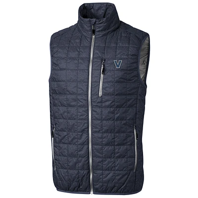 Men's Cutter & Buck Anthracite Villanova Wildcats Big Tall Full-Zip Collegiate Rainier Vest