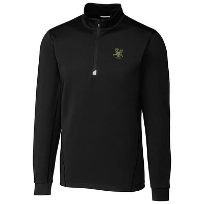 Men's Cutter & Buck Black Vermont Catamounts Collegiate Big & Tall Traverse Half-Zip Jacket