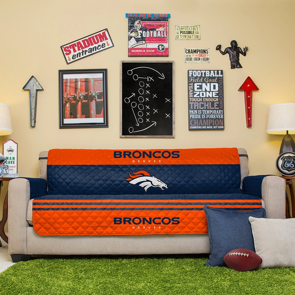 Navy Denver Broncos Sofa Protector