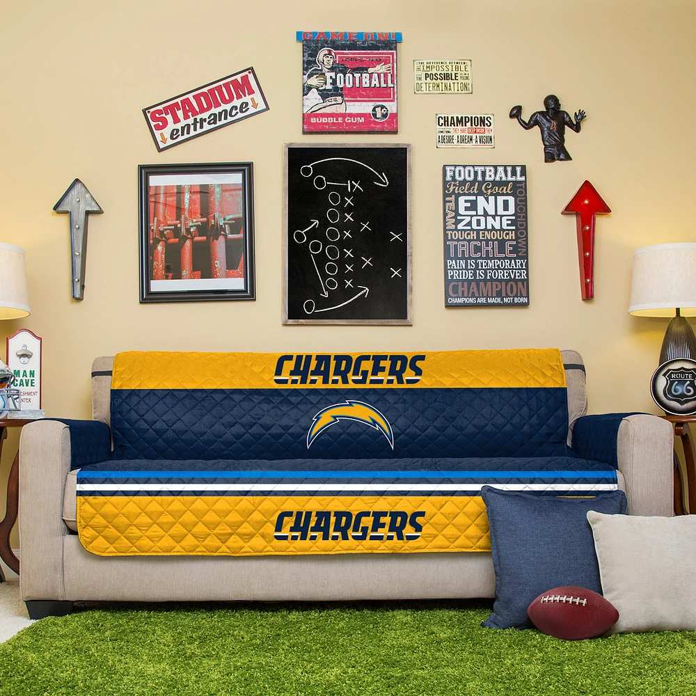 Navy LA Chargers Sofa Protector