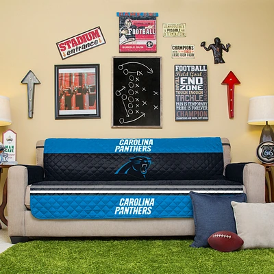Black Carolina Panthers Sofa Protector