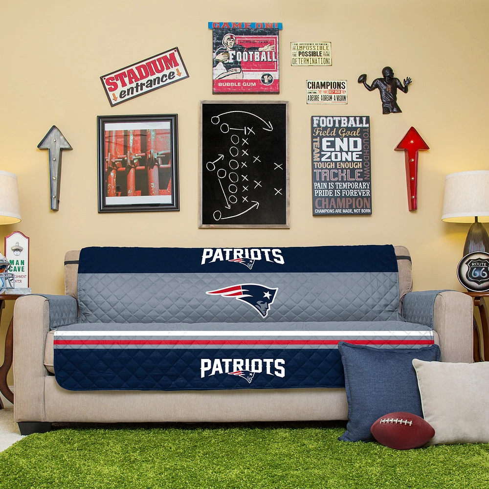 Navy New England Patriots Sofa Protector