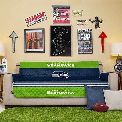 Blue Seattle Seahawks Sofa Protector