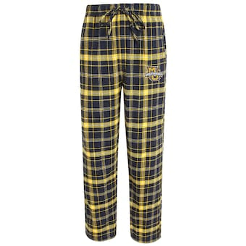 Men's Concepts Sport Navy/Gold Marquette Golden Eagles Ultimate Flannel Pants