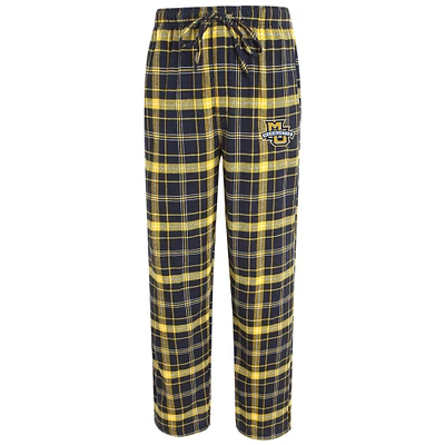 Men's Concepts Sport Navy/Gold Marquette Golden Eagles Ultimate Flannel Pants
