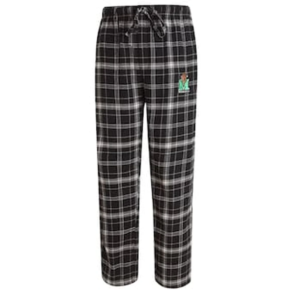 Men's Concepts Sport Black/Gray Marshall Thundering Herd Ultimate Flannel Pants
