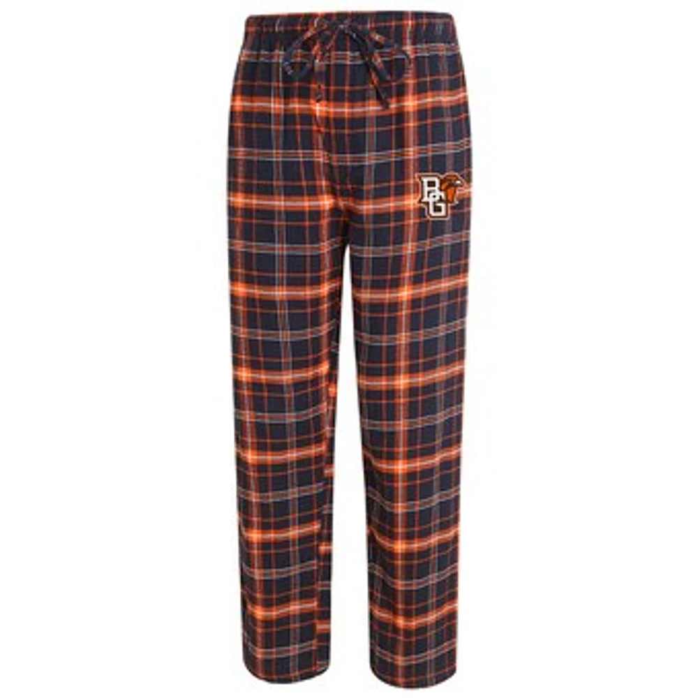 Men's Concepts Sport Black/Orange Bowling Green St. Falcons Ultimate Flannel Pants