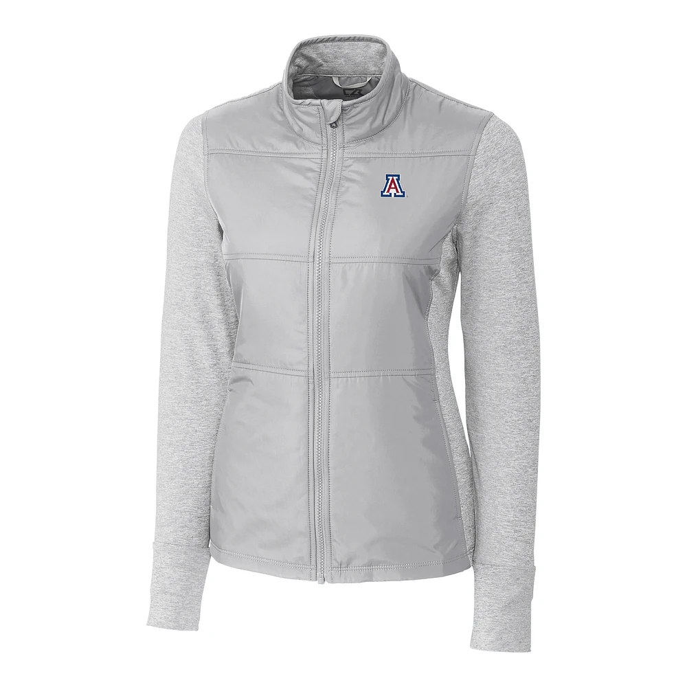 Women's Cutter & Buck Gray Arizona Wildcats Stealth Full-Zip Jacket