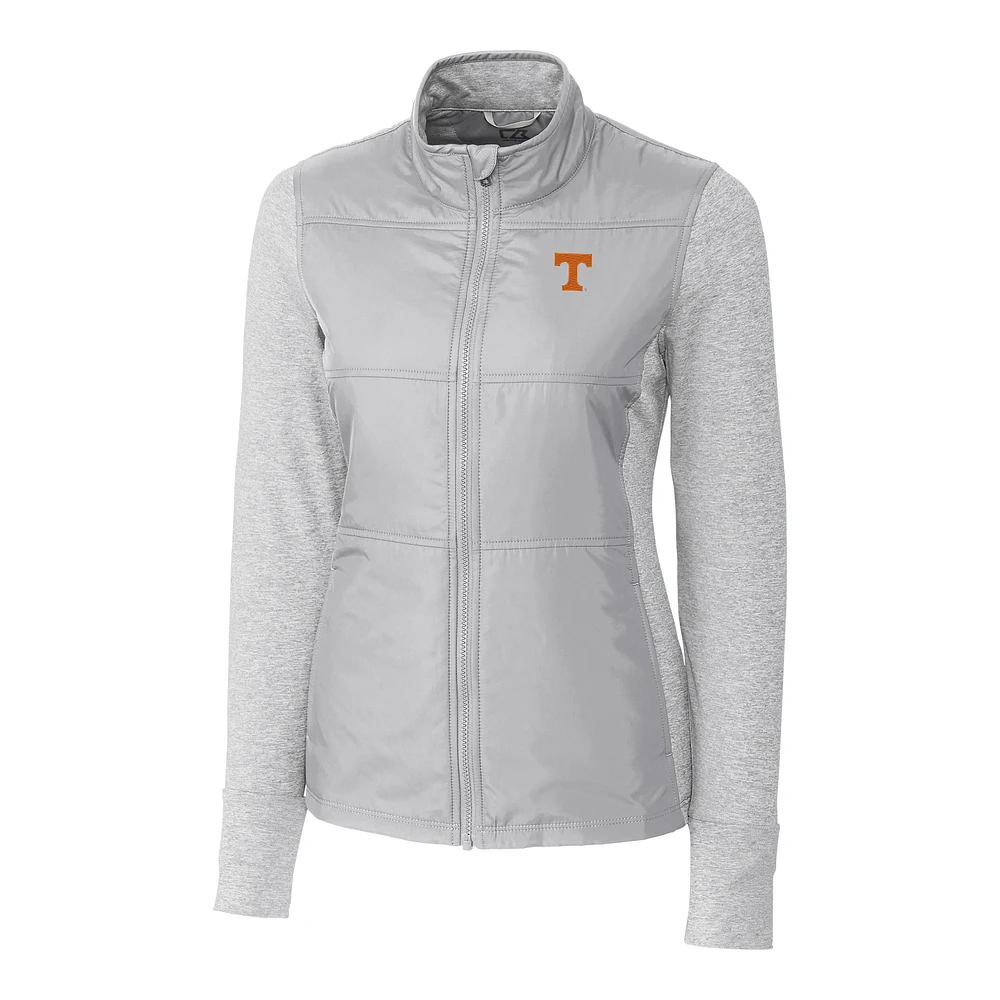 Women's Cutter & Buck Gray Tennessee Volunteers Stealth Full-Zip Jacket