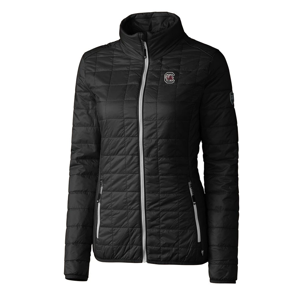 Women's Cutter & Buck Black South Carolina Gamecocks Rainier Full-Zip Puffer Jacket