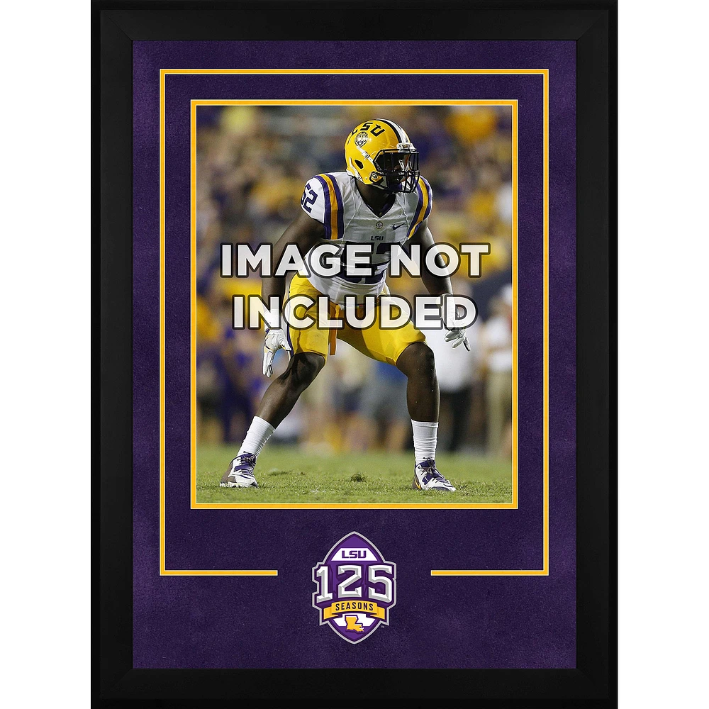 LSU Tigers Deluxe Framed 16" x 20" Vertical Photograph Frame with 125 Years of Football Logo