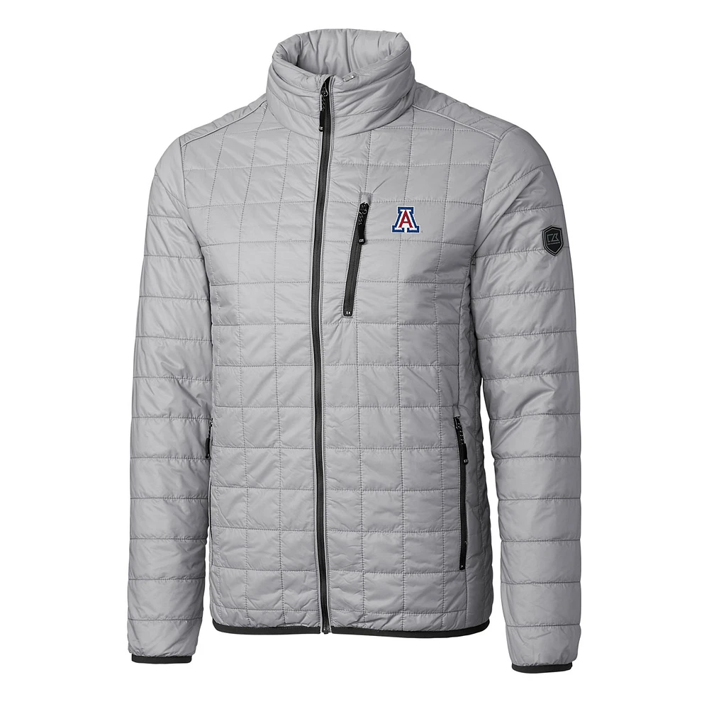 Men's Cutter & Buck Silver Arizona Wildcats Rainier Full-Zip Jacket