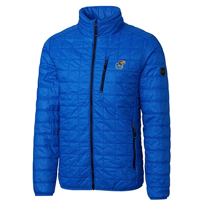 Men's Cutter & Buck Royal Kansas Jayhawks Rainier Full-Zip Jacket
