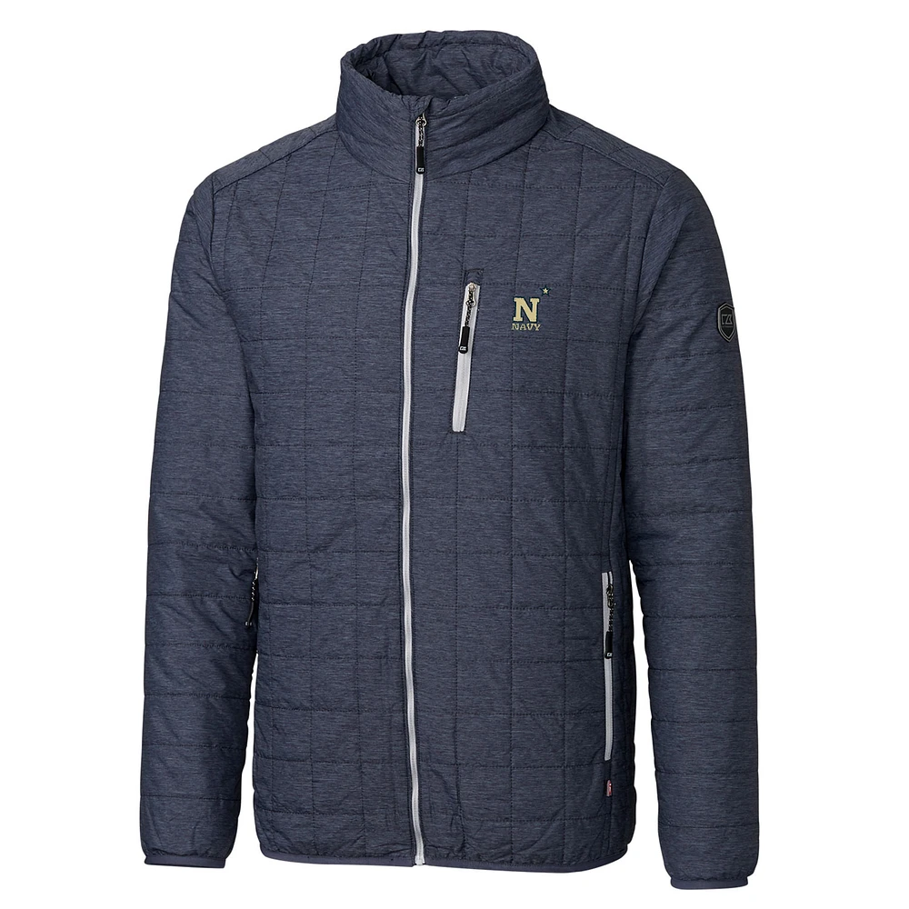 Men's Cutter & Buck Navy Midshipmen Rainier Full-Zip Jacket
