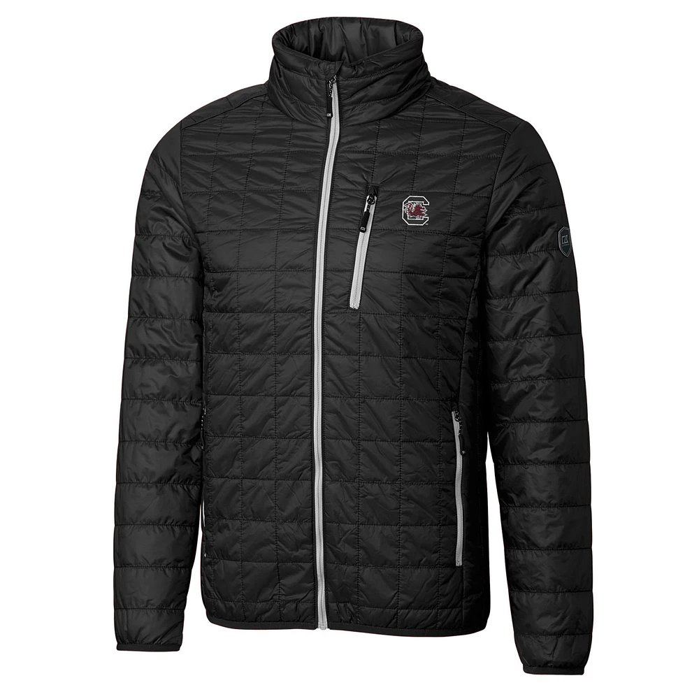 Men's Cutter & Buck Black South Carolina Gamecocks Rainier Full-Zip Jacket