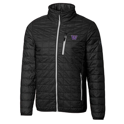 Men's Cutter & Buck Black Washington Huskies Rainier Full-Zip Jacket