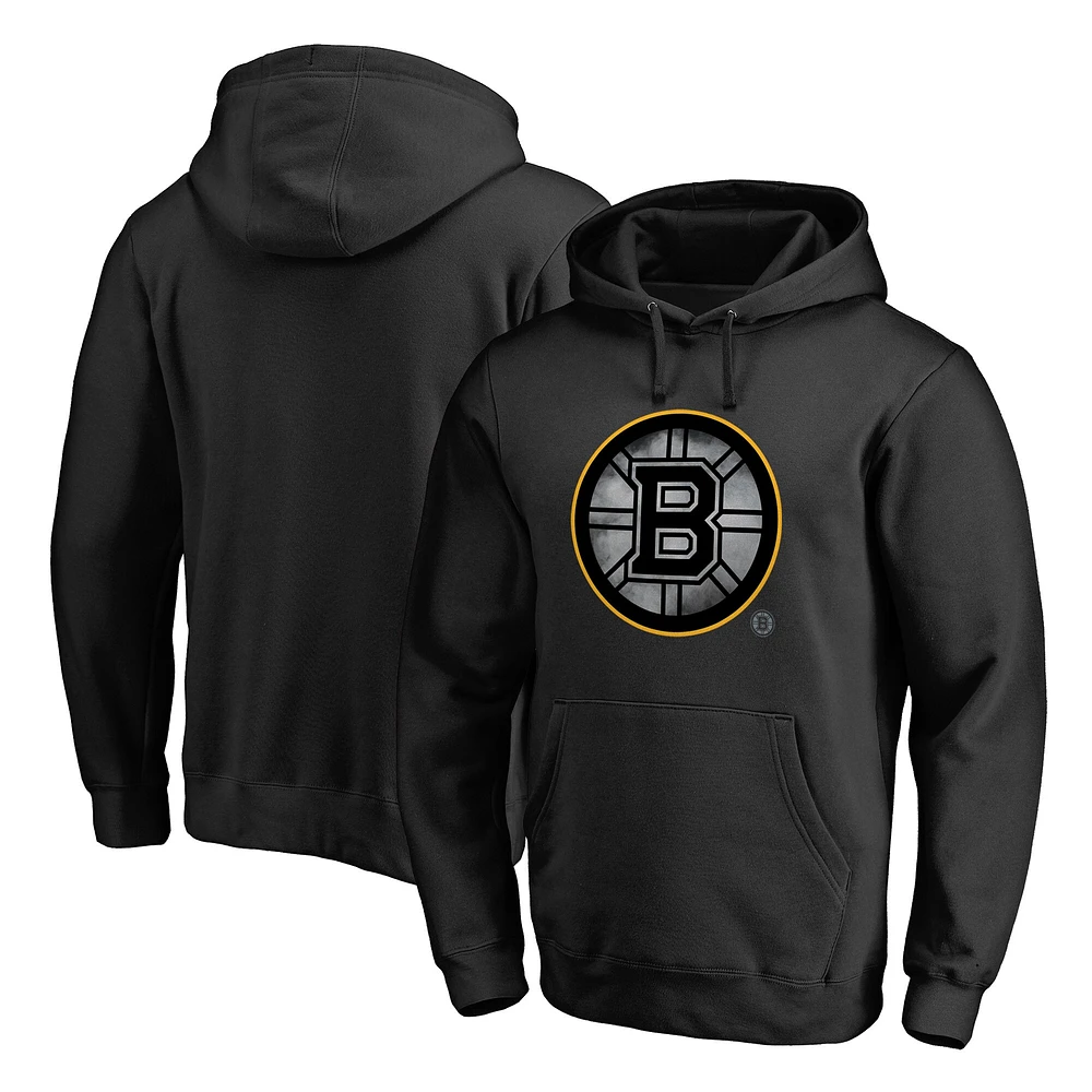 Men's Black Boston Bruins Core Smoke Pullover Hoodie