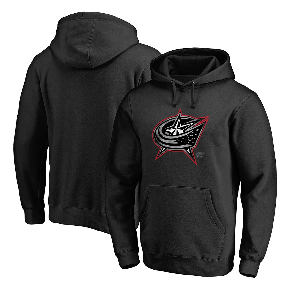 Men's Black Columbus Blue Jackets Core Smoke Pullover Hoodie