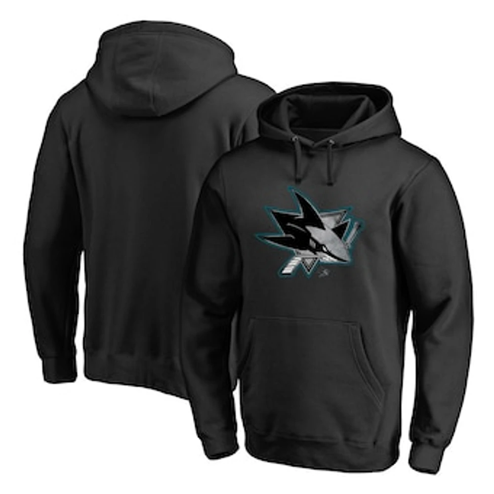 Men's Black San Jose Sharks Core Smoke Pullover Hoodie