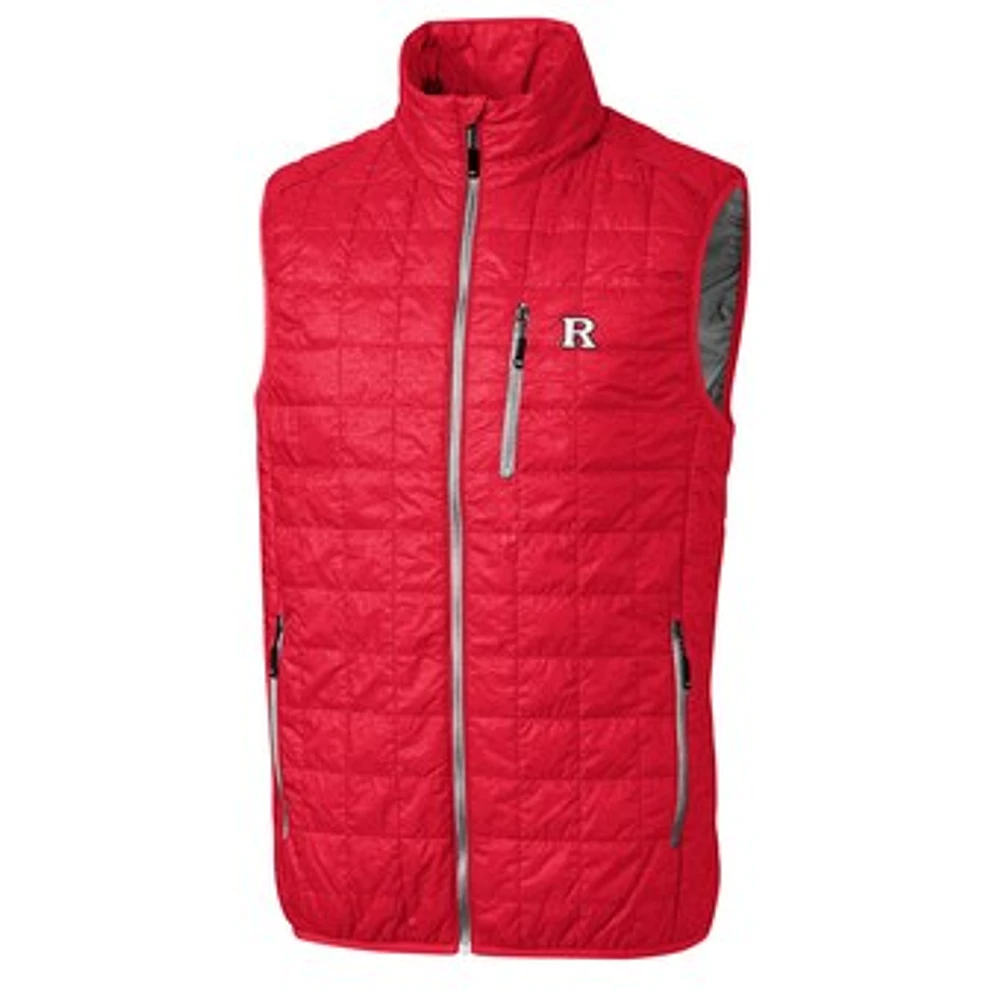 Men's Cutter & Buck Red Rutgers Scarlet Knights Rainier Full-Zip Vest