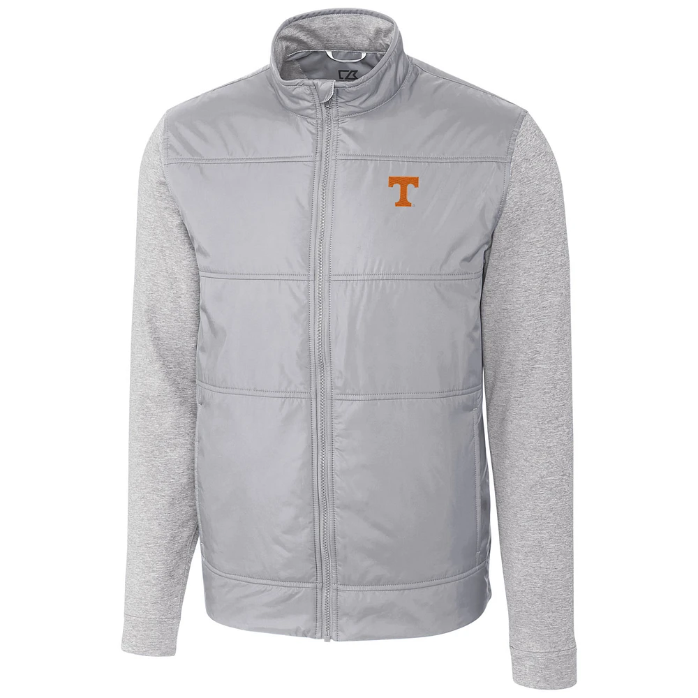 Men's Cutter & Buck Silver Tennessee Volunteers Stealth Full-Zip Jacket