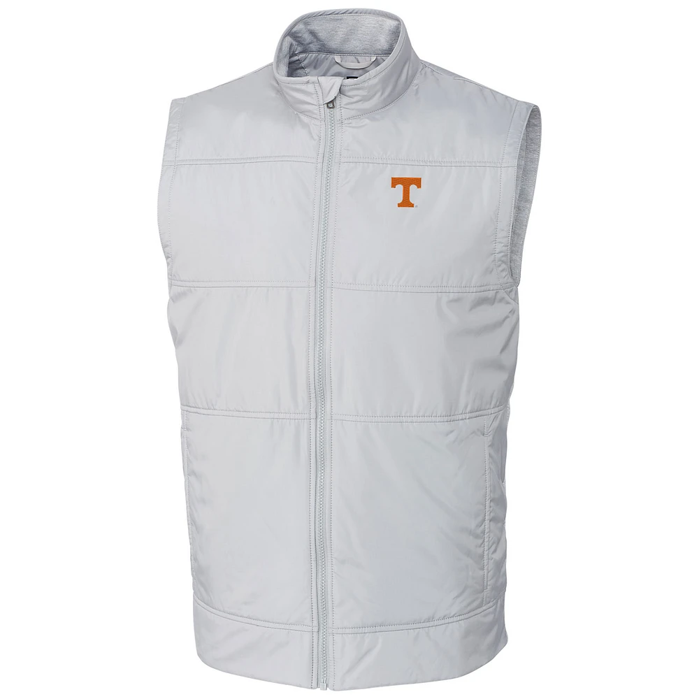 Men's Cutter & Buck Silver Tennessee Volunteers Stealth Full-Zip Vest