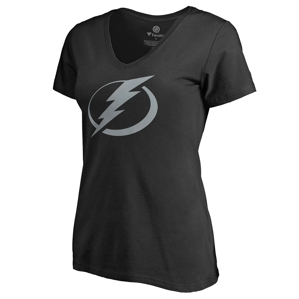 Women's Black Tampa Bay Lightning Team Alternate V-Neck T-Shirt