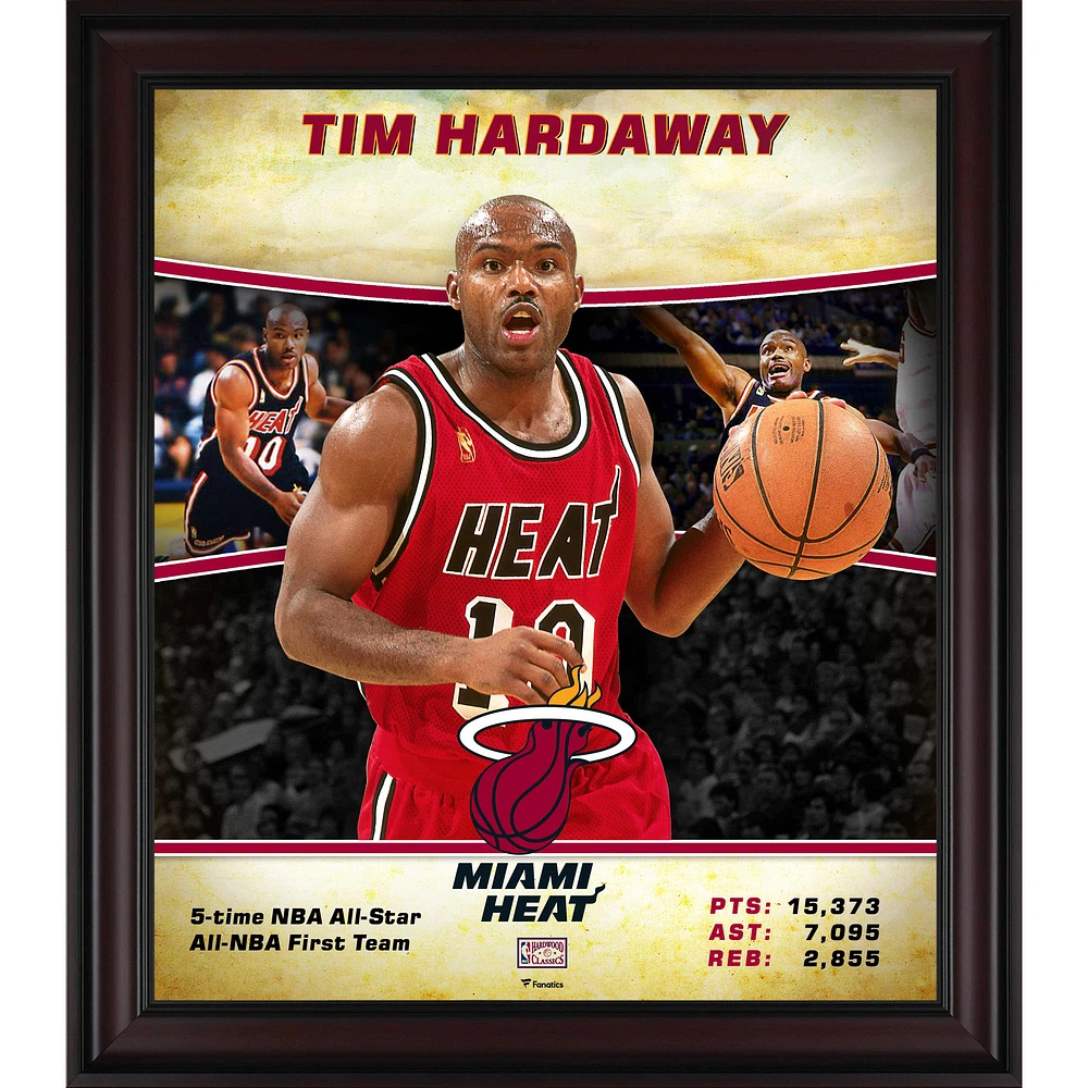 Tim Hardaway Miami Heat Framed 15" x 17" Hardwood Classics Player Collage