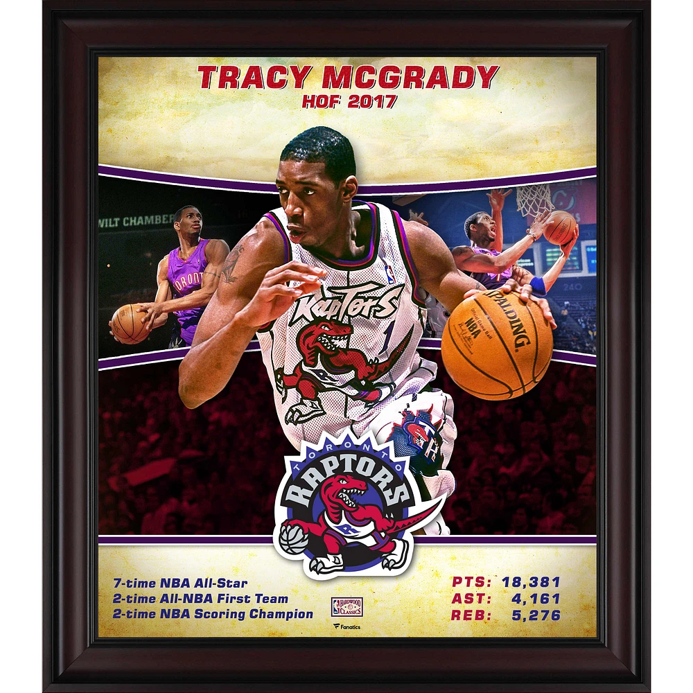 Tracy McGrady Toronto Raptors Framed 15" x 17" Hardwood Classics Player Collage