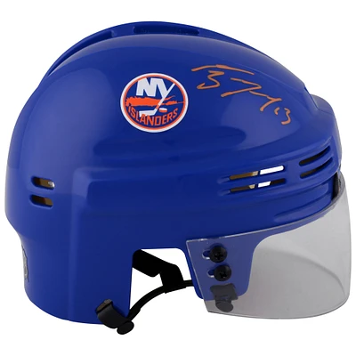 Mathew Barzal New York Islanders Autographed Blue Mini Helmet