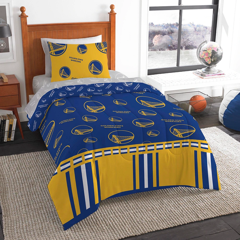 The Northwest Company Golden State Warriors 4-Piece Twin Bed in a Bag Set