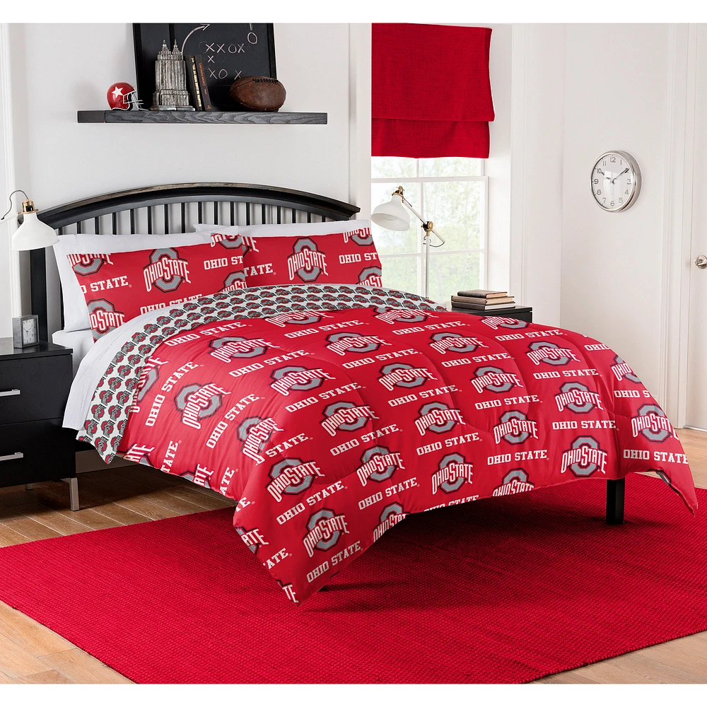 The Northwest Company Ohio State Buckeyes 5-Piece Queen Bed in a Bag Set