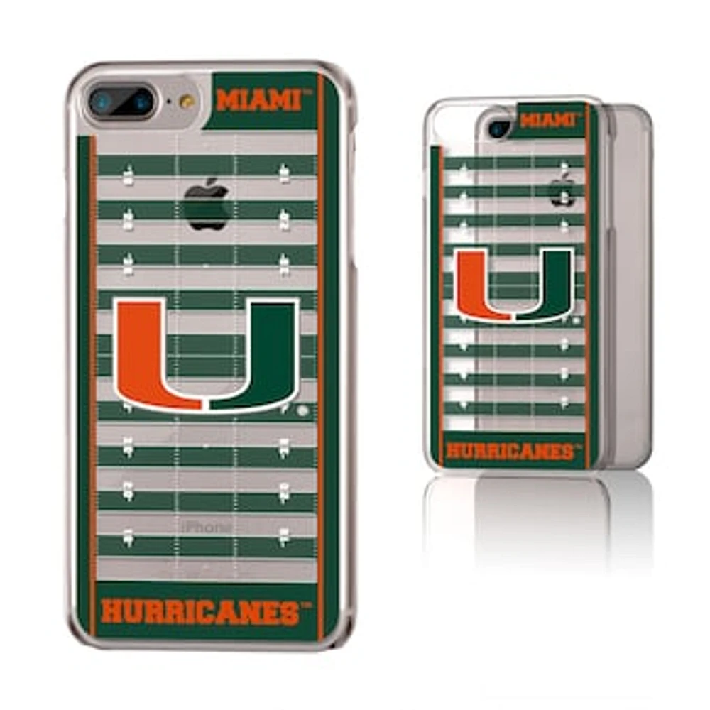 Miami Hurricanes iPhone Clear Football Field Design Case