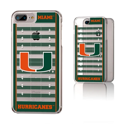 Miami Hurricanes iPhone Clear Football Field Design Case
