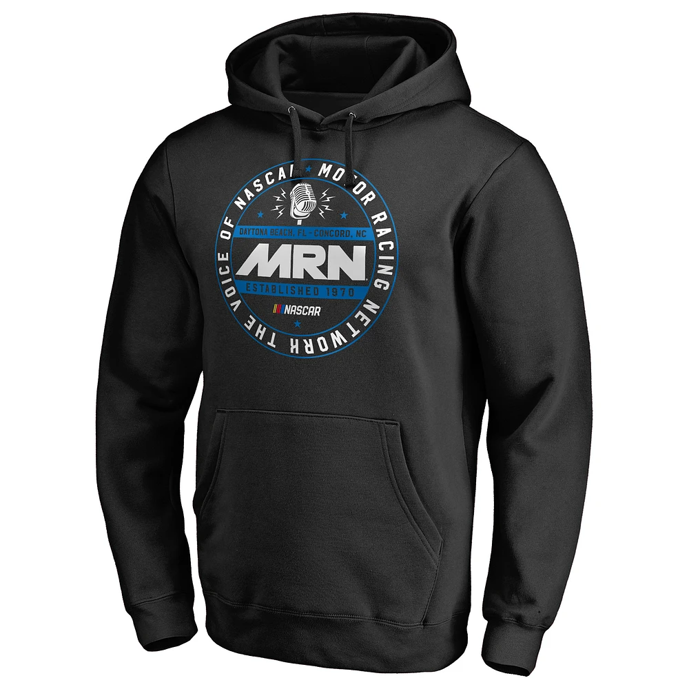 Men's Black NASCAR Motor Racing Network Pullover Hoodie