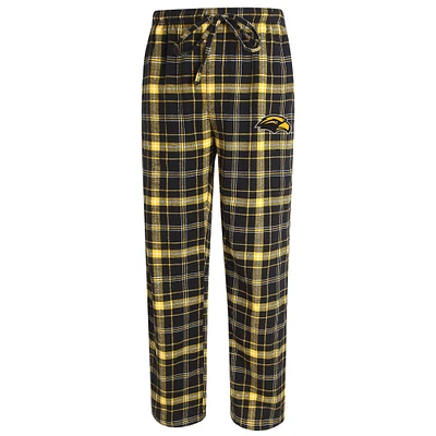 Men's Concepts Sport Black/Gold Southern Miss Golden Eagles Ultimate Flannel Pants