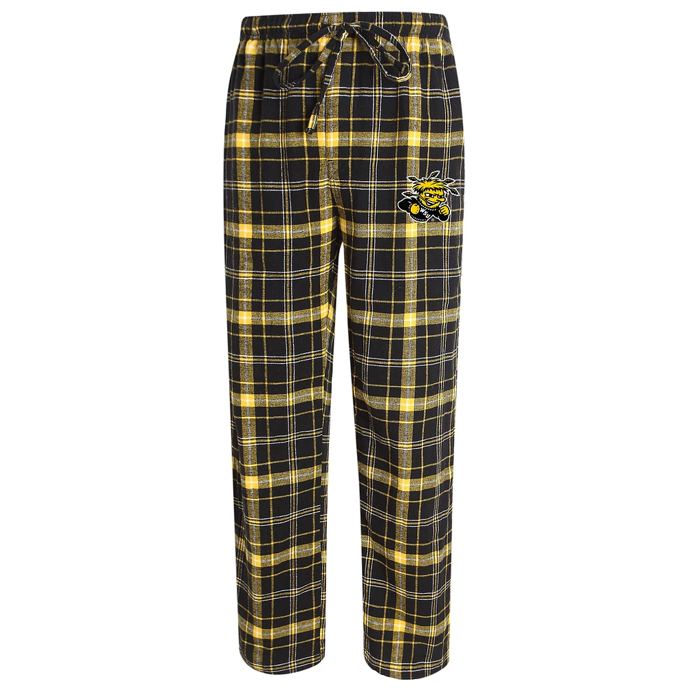 Men's Concepts Sport Black/Gold Wichita State Shockers Ultimate Flannel Pants