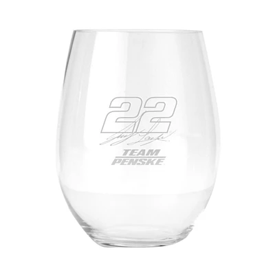 Joey Logano Stemless Wine Glass