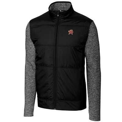 Men's Cutter & Buck Black Maryland Terrapins Big Tall Stealth Full-Zip Jacket