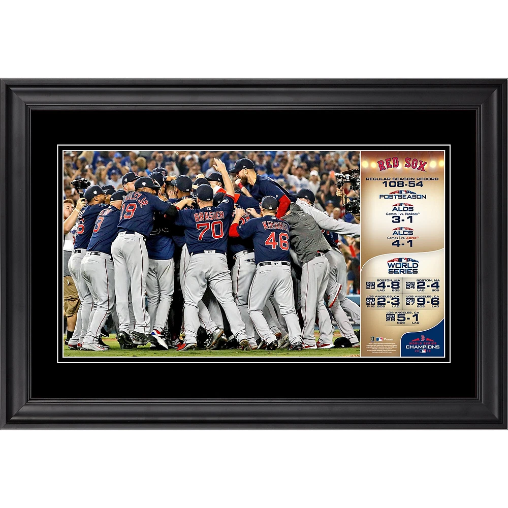 Boston Red Sox 2018 MLB World Series Champions Framed 10" x 18" Pano