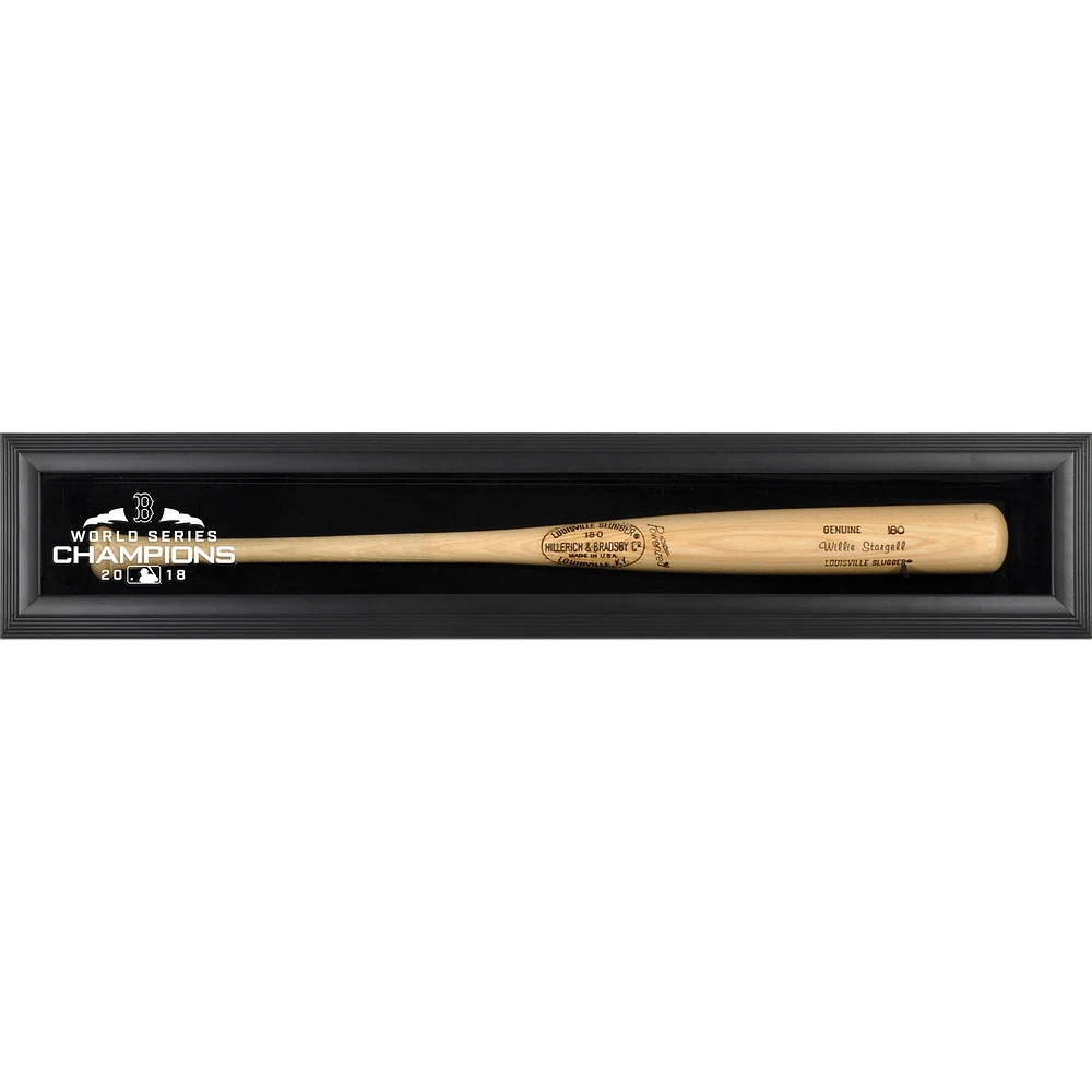 Boston Red Sox 2018 MLB World Series Champions Black Framed Wall-Mounted Logo Bat Display Case
