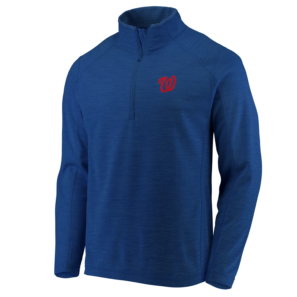 Men's Vineyard Vines Navy Washington Nationals Performance Sankaty Half-Zip Pullover Top