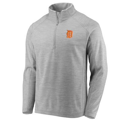 Men's Vineyard Vines Heather Gray Detroit Tigers Performance Sankaty Half-Zip Pullover Top