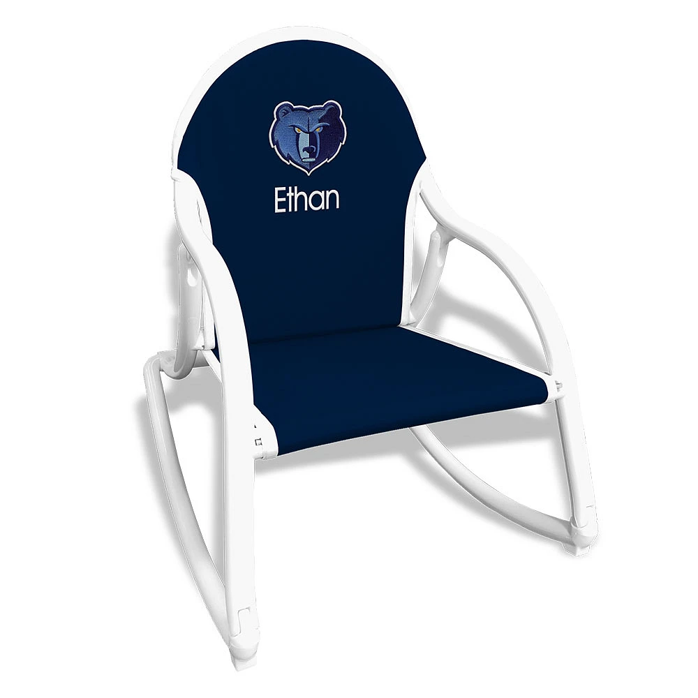 Navy Memphis Grizzlies Children's Personalized Rocking Chair
