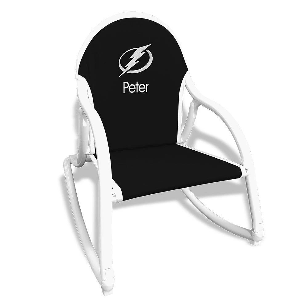 Black Tampa Bay Lightning Children's Personalized Rocking Chair