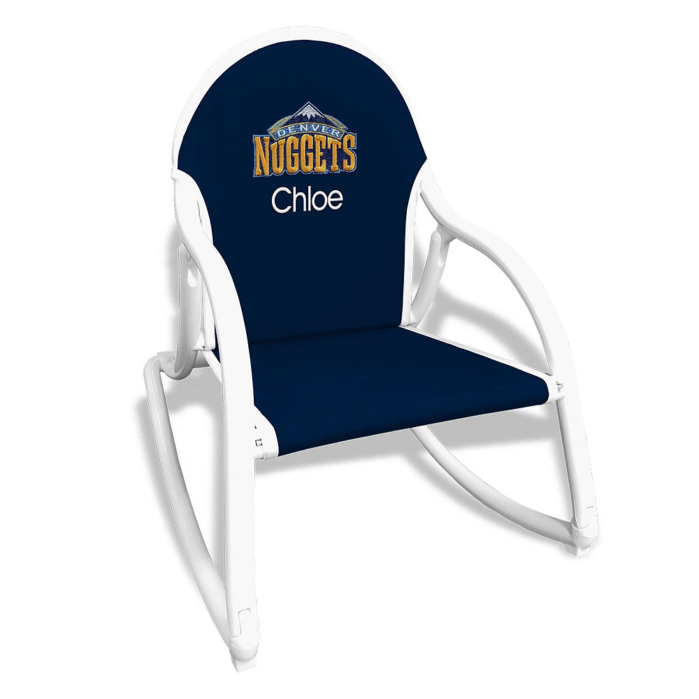 Navy Denver Nuggets Children's Personalized Rocking Chair
