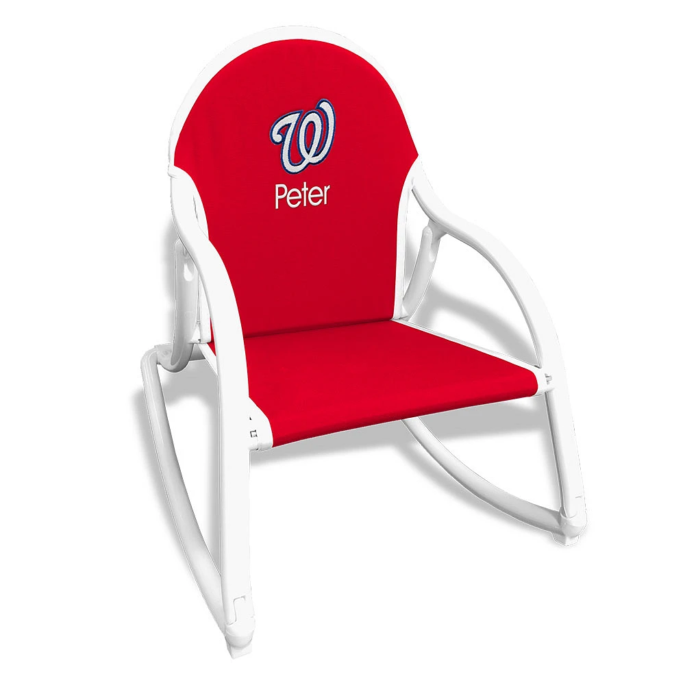 Red Washington Nationals Children's Personalized Rocking Chair