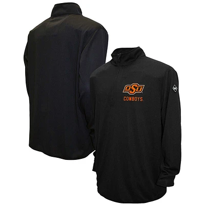Men's Franchise Club Black Oklahoma State Cowboys Thermatec Half-Zip Pullover Jacket