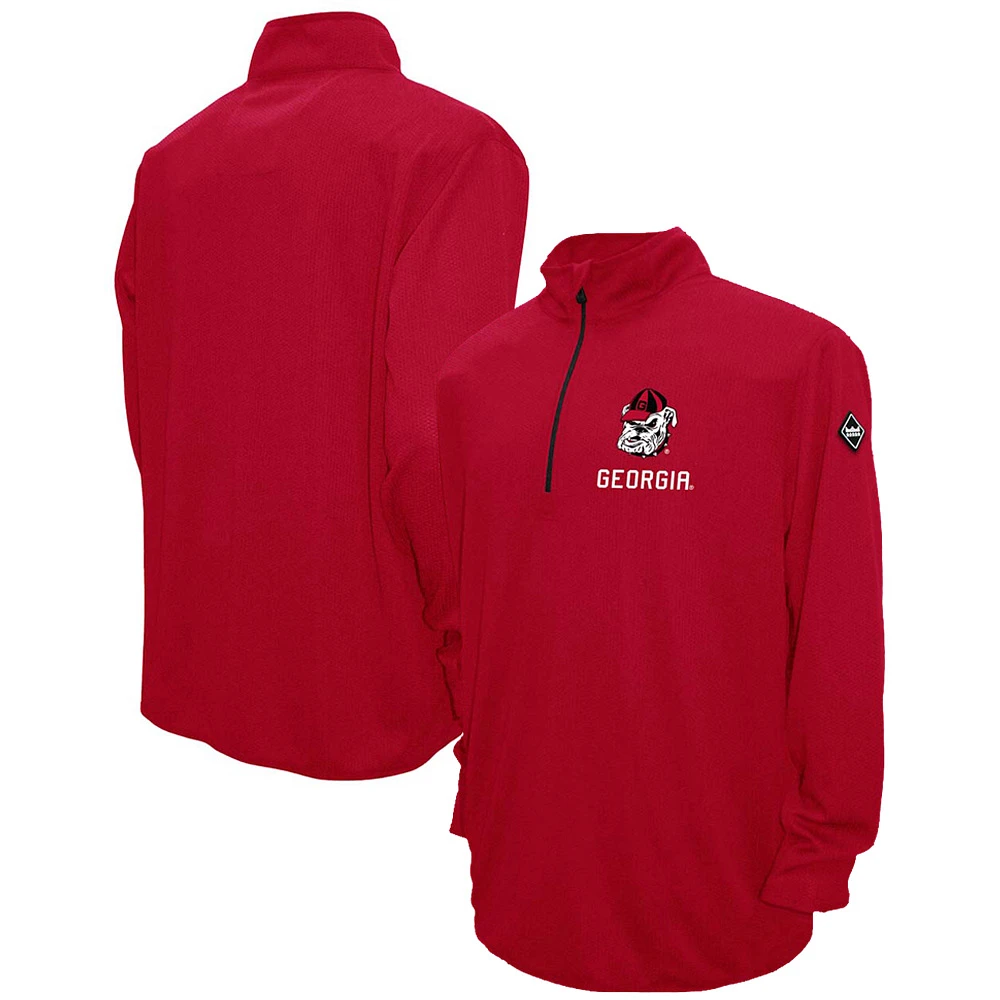 Men's Franchise Club Red Georgia Bulldogs Thermatec Half-Zip Pullover Jacket